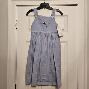 NWT Strasburg Chambray Dress with Kite Embroidery Sz 6Y